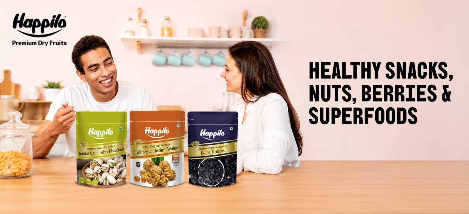 Happilo → Healthy Snacks, Nuts, Berries & Superfoods