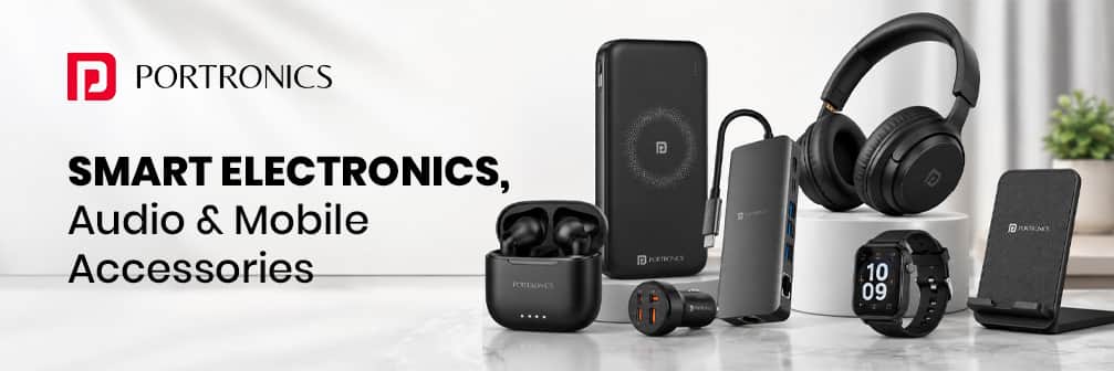 Portronics → Smart Electronics, Audio & Mobile Accessories