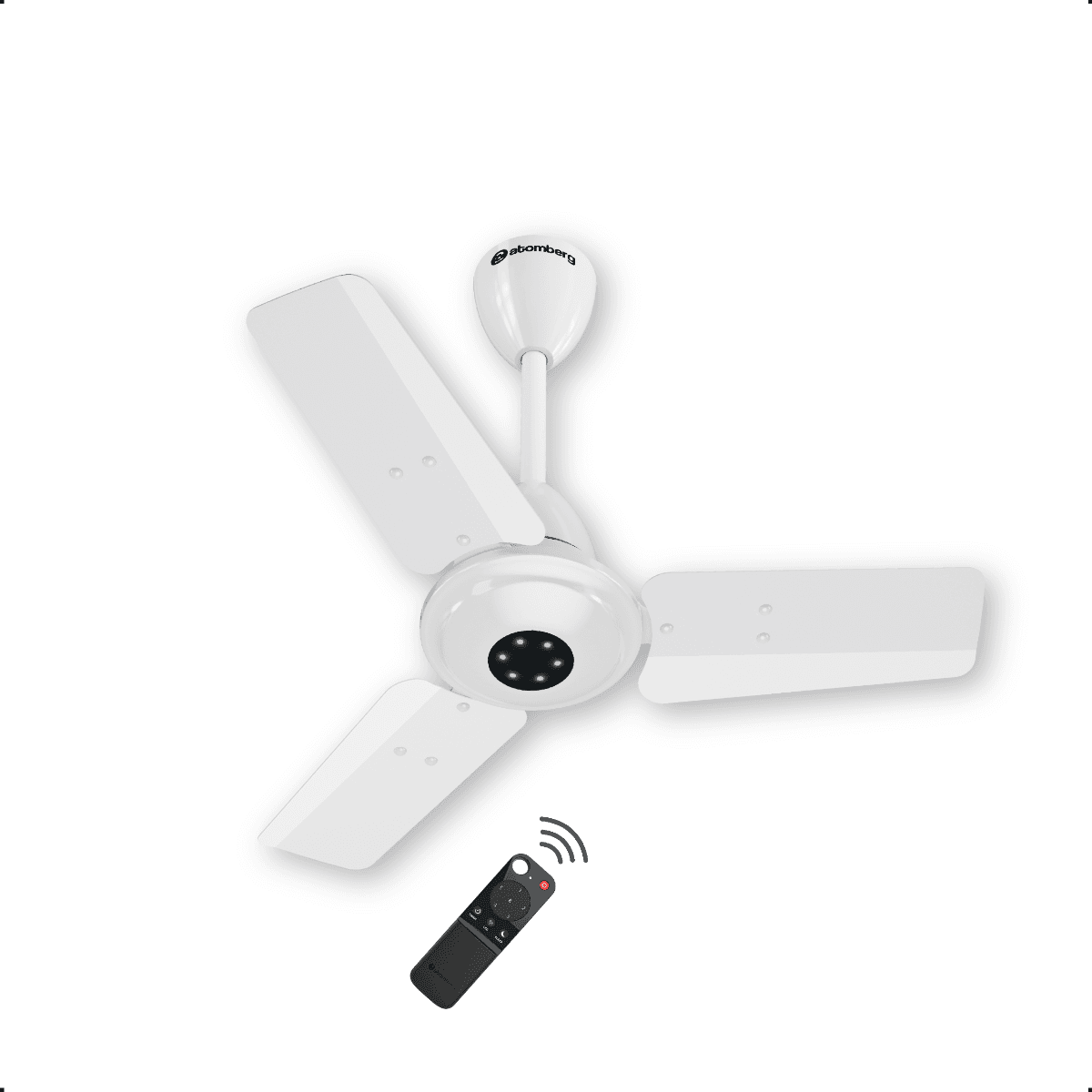 Atomberg Ikano 650mm BLDC Ceiling Fan with a Remote |BEE Rated 5 star | High Air Delivery | LED Speed Indicator | Low Noise | Timeless Design with Power Saving | 2+1* Years Warranty (Gloss White) - Uncategorized | Buy online on ZillyBuy