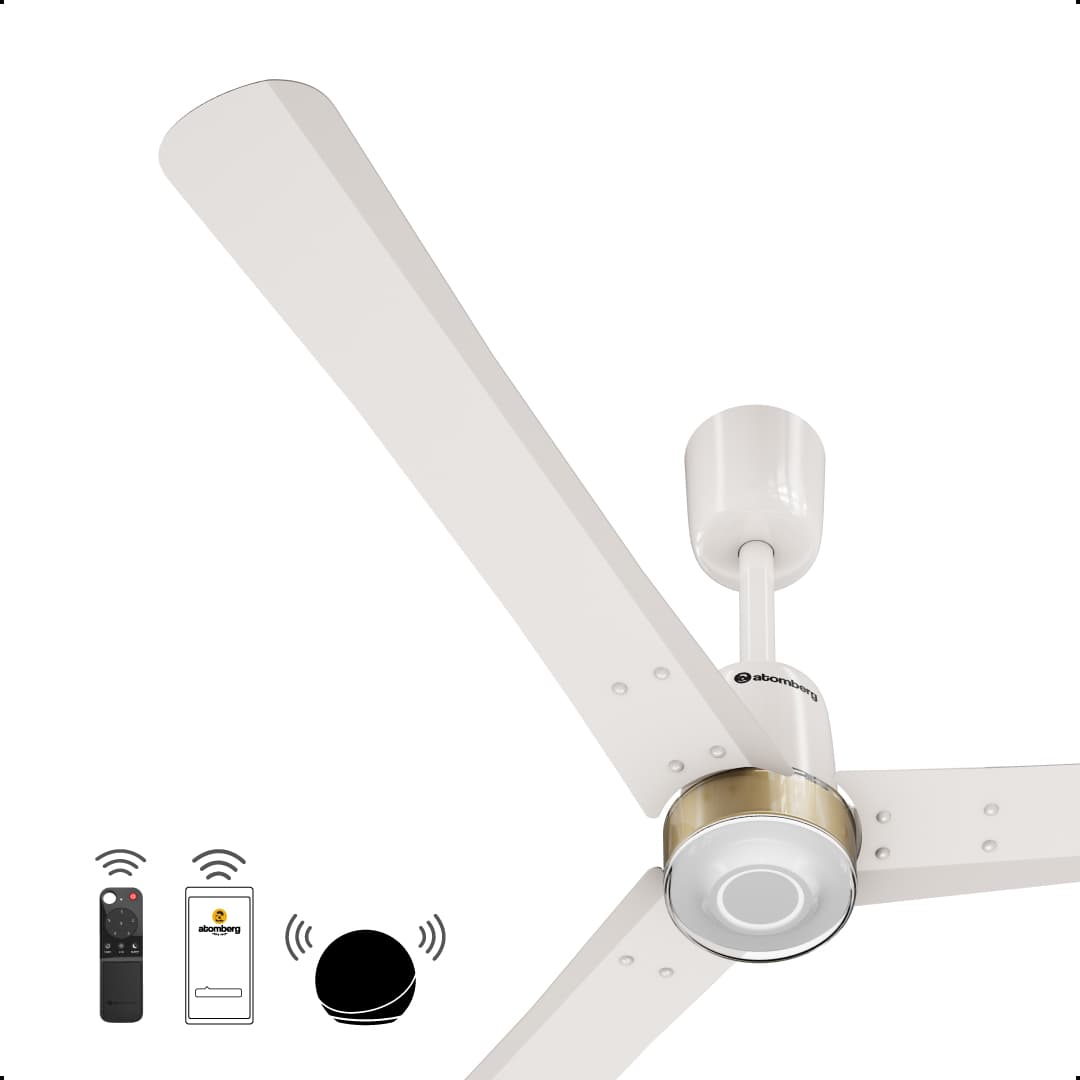 Atomberg Renesa Elite 1200 mm BLDC Ceiling Fan with Remote Control & LED Indicators | Pearl White - Uncategorized | Buy online on ZillyBuy