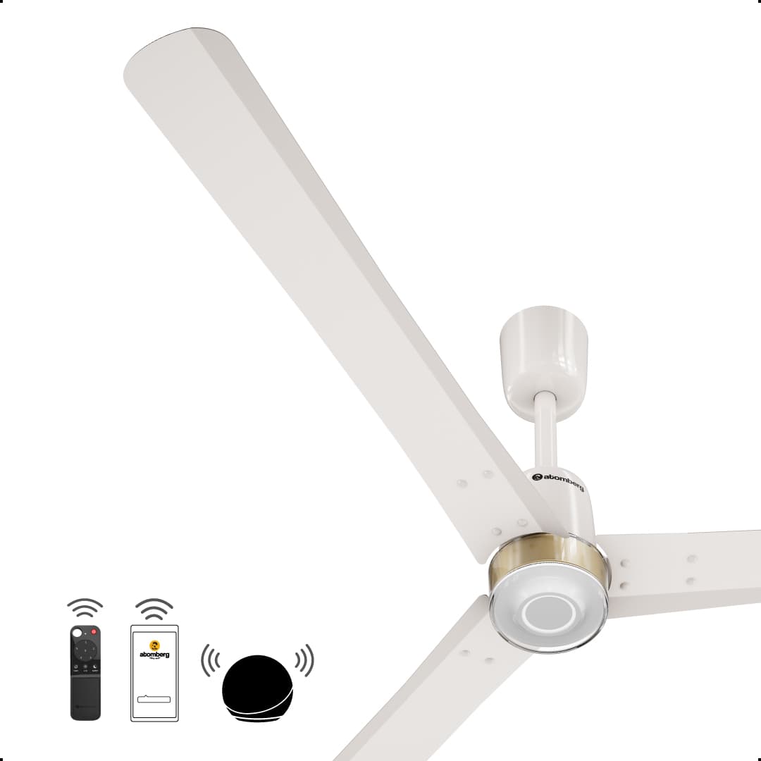 Atomberg Renesa Elite 1400mm BLDC Ceiling Fan with Remote Control & LED Indicators | Pearl White - Uncategorized | Buy online on ZillyBuy