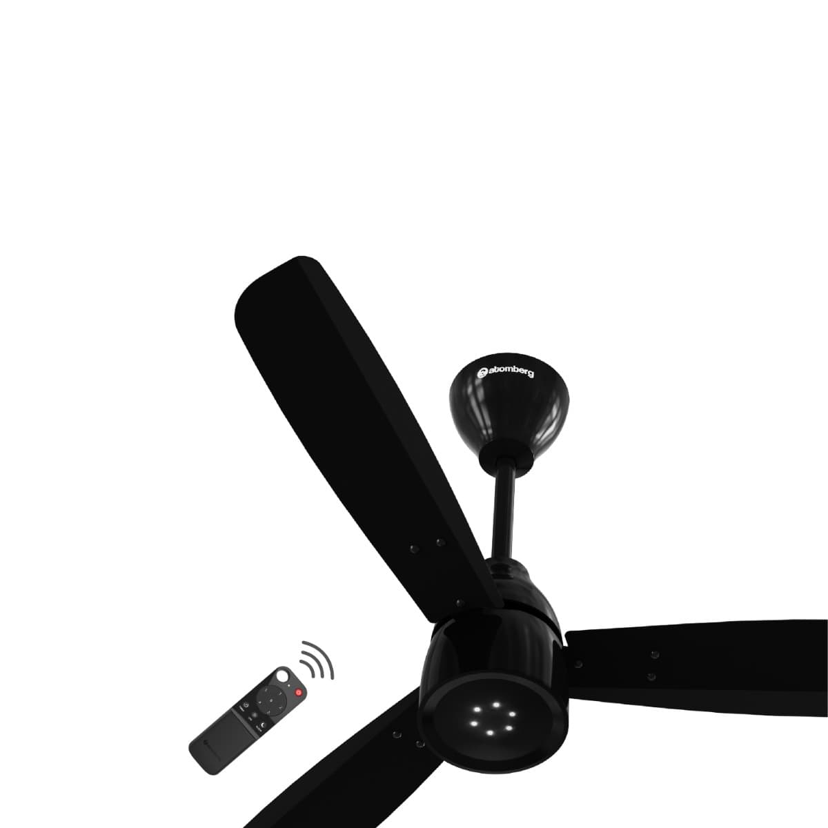 Atomberg Renesa Enzel 900mm BLDC Ceiling Fan with Remote | 5 star | High Air Delivery | LED Speed Indicator | Low Noise | Sleek Design | Power Saving | 2+1* Year Warranty (Gloss Black) - Uncategorized | Buy online on ZillyBuy