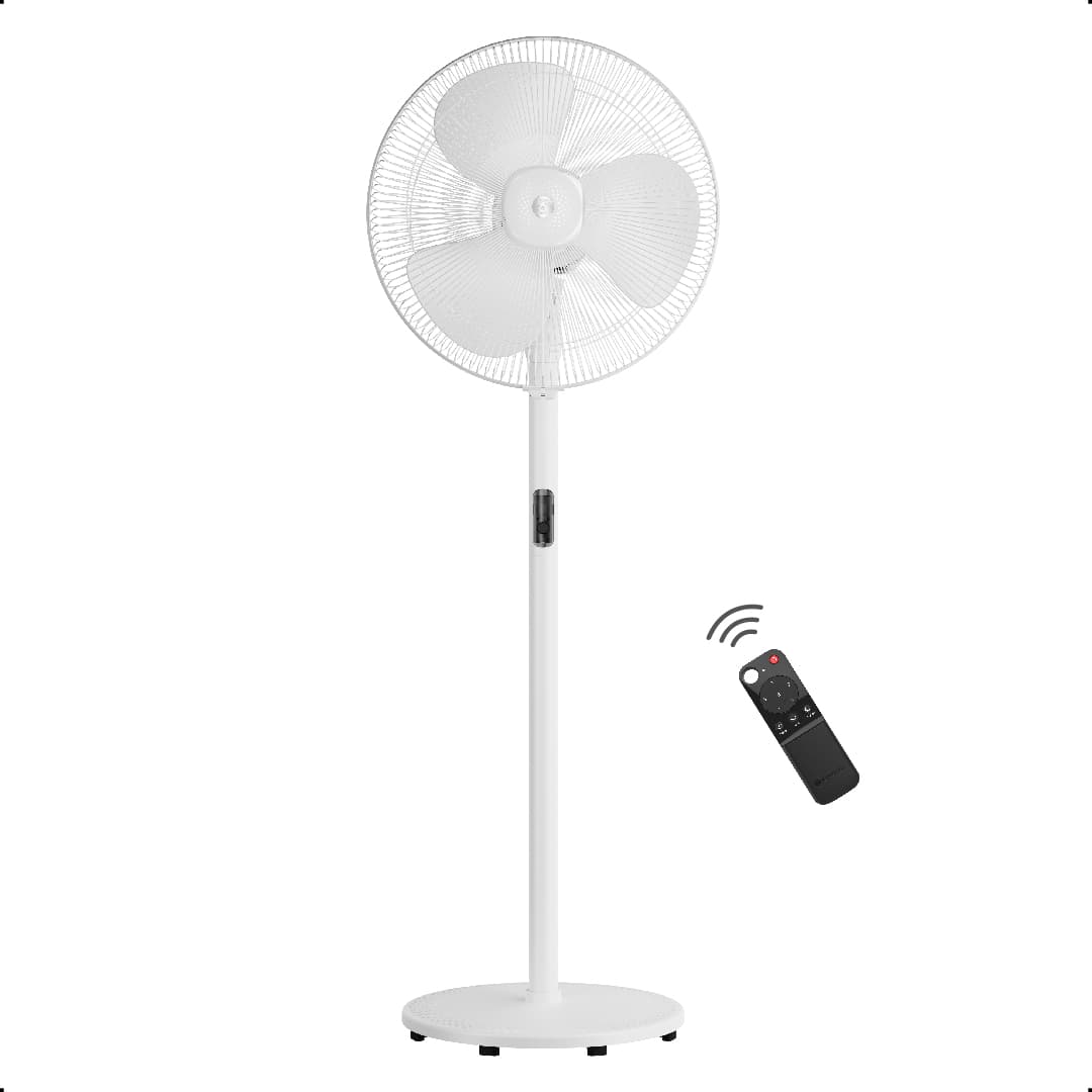 Atomberg Renesa 400mm Pedestal Fan | 5-star rated | Ideal for Home & Office | Silent BLDC Stand Fan | 6 Speeds | 35W |LED Display| Remote with Oscillation, Timer, Sleep | 2 Years Warranty (Snow White) - Uncategorized | Buy online on ZillyBuy