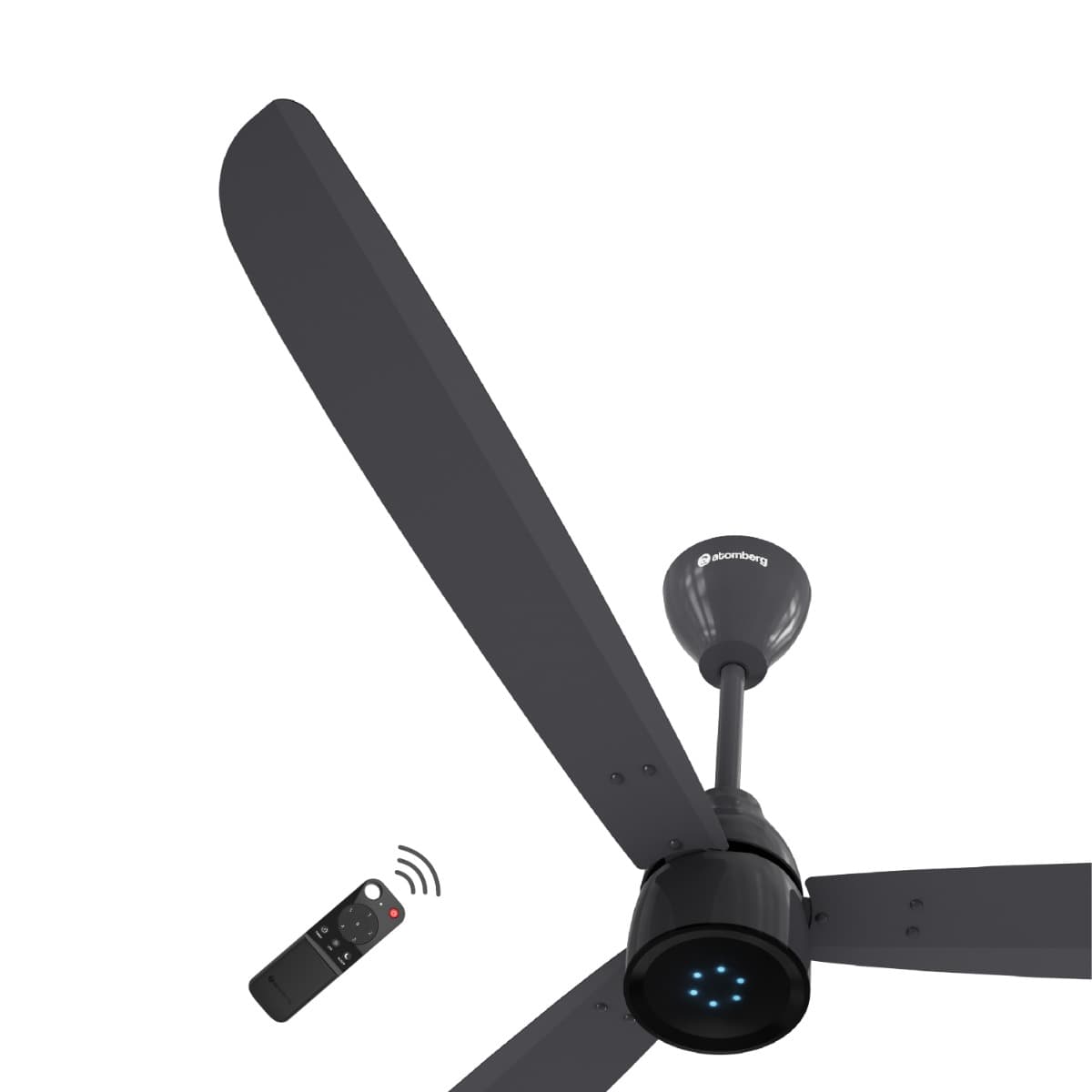 Atomberg Renesa Prime Remote 1400mm BLDC Ceiling Fan with Remote | 5 star | High Air Delivery | LED Speed Indicator | Low Noise | Sleek Design | Power Saving | 2+1* Year Warranty (Pebble Grey) - Uncategorized | Buy online on ZillyBuy