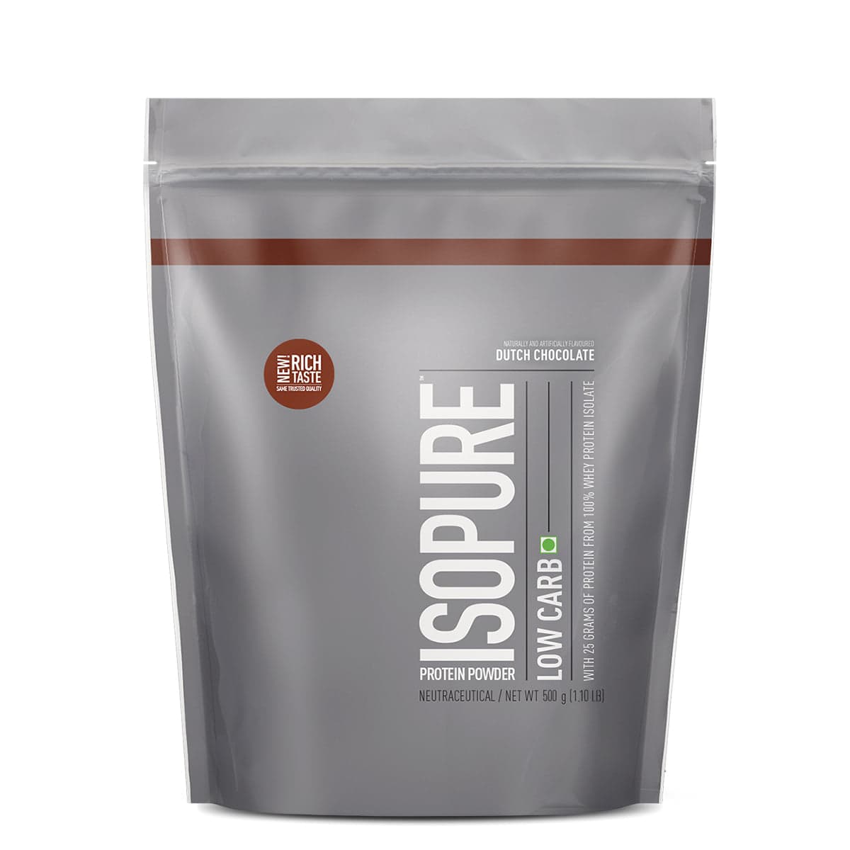 Isopure Low Carb Whey Protein Isolate Powder 500g | 25g Protein | Dutch Chocolate Flavour | Low Carb - Nutrition and Fitness Supplements | Buy online on ZillyBuy