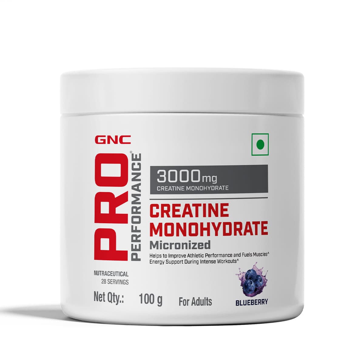 GNC Pro Performance Creatine Monohydrate| Boosts Athletic Performance | Micronized & Instantized | Fuels Muscles | Provides Energy Support for Heavy Workout | Blueberry GNC Pro Performance Creatine Monohydrate| Boosts Athletic Performance | Micronized &