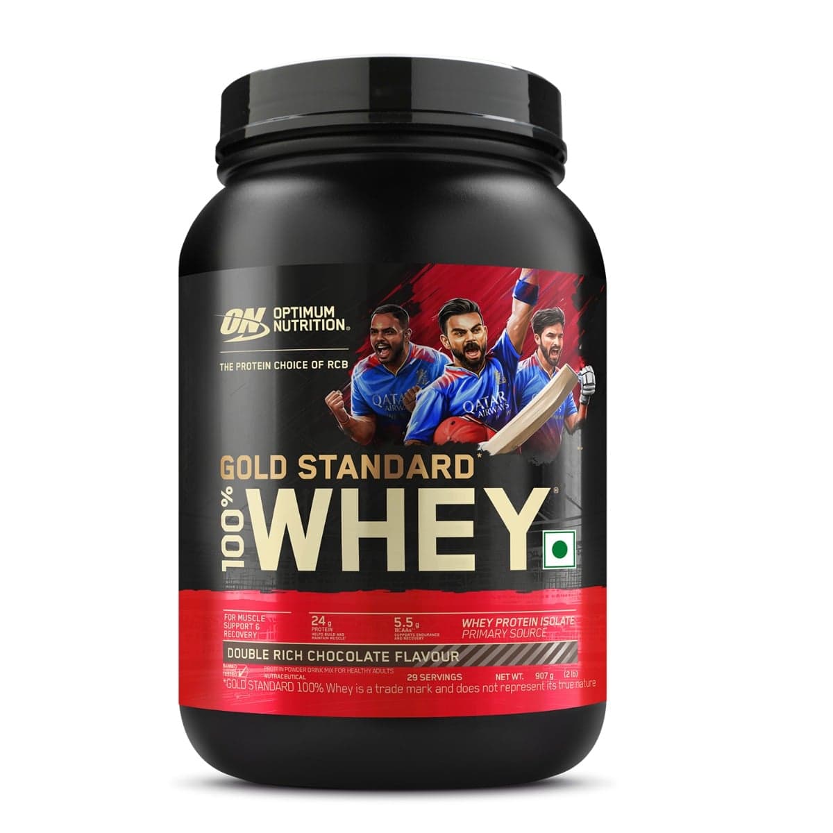 Optimum Nutrition (ON) Gold Standard 100% Whey Protein Powder 2lbs | 29 Serving | 24g Protein | Double Rich Chocolate Flavour | Muscle Support | Recovery - Nutrition and Fitness Supplements | Buy online on ZillyBuy