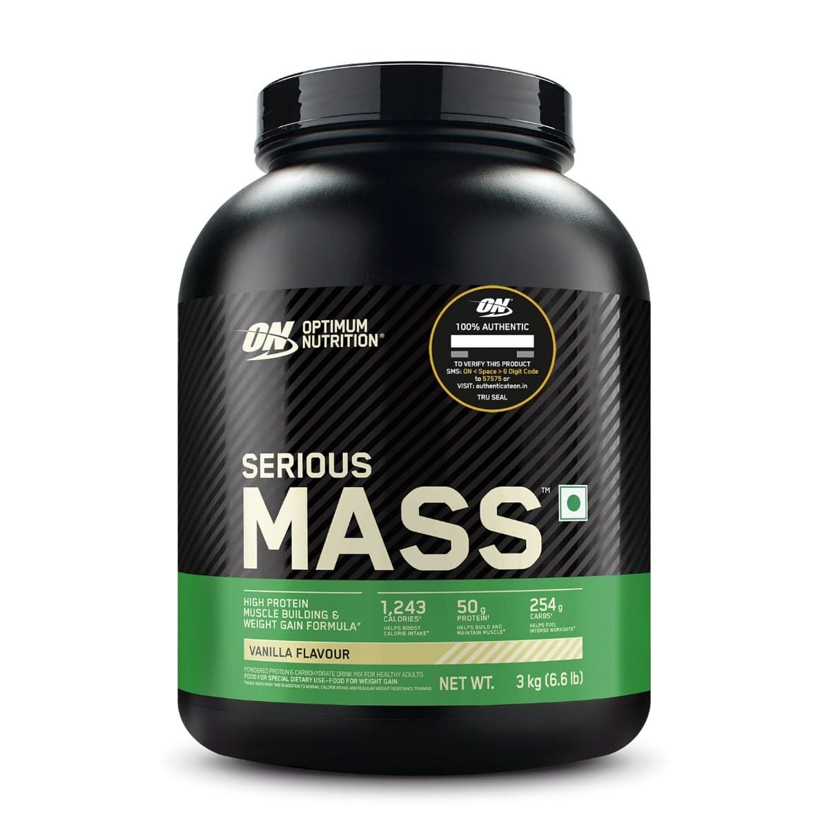Optimum Nutrition (ON) Serious Mass 3kg | 50g Protein | Vanilla Flavour | Strength | Sport Performance - Nutrition and Fitness Supplements | Buy online on ZillyBuy