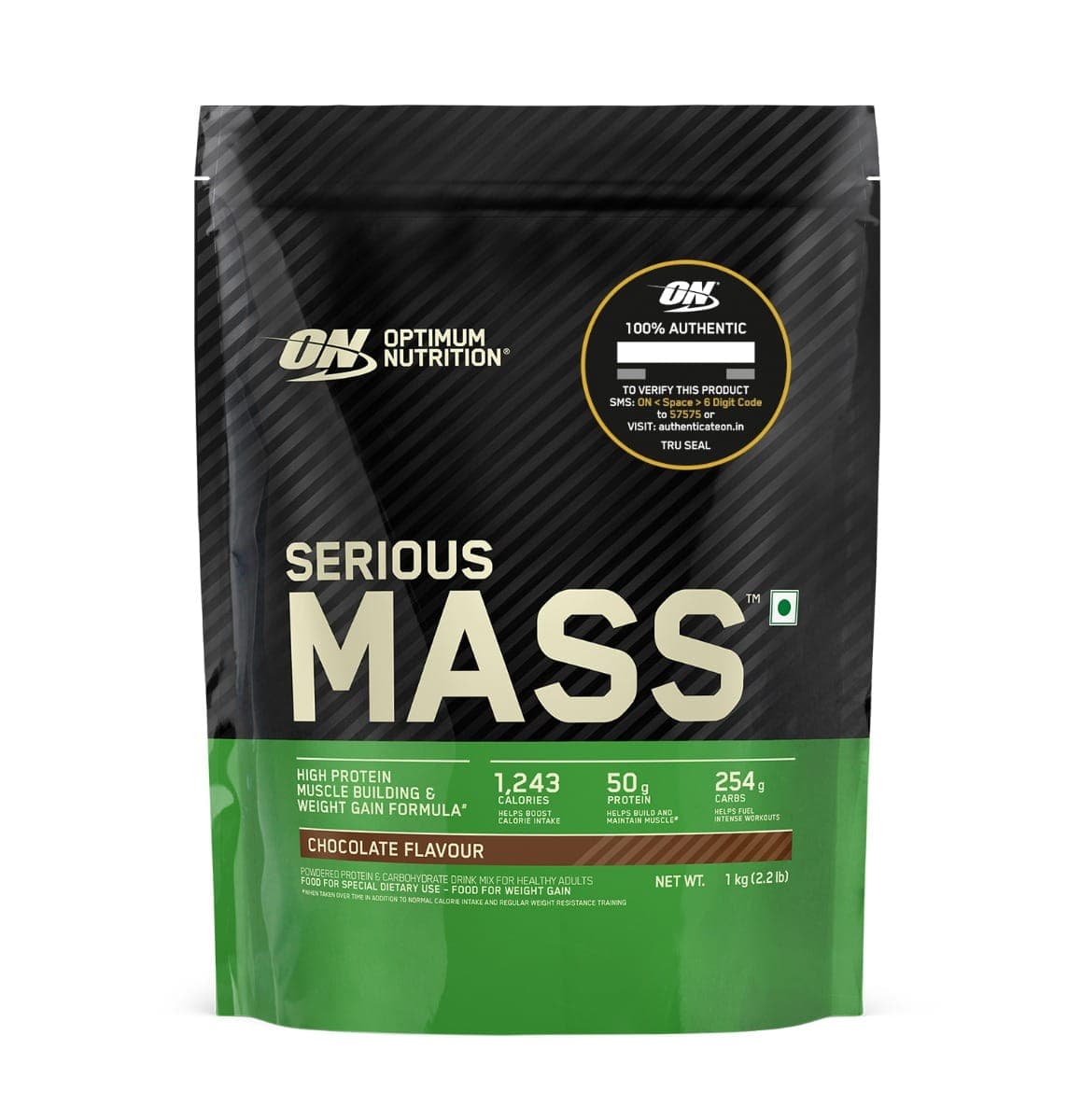 Optimum Nutrition (ON) Serious Mass 1kg | 50g Protein | Chocolate Flavour | Weight Gain | Muscle Building - Nutrition and Fitness Supplements | Buy online on ZillyBuy