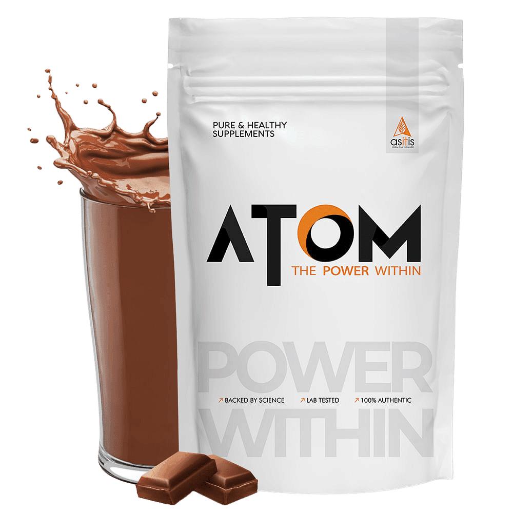AS-IT-IS ATOM Beginners Whey Protein 1kg | Choco Hazel Fusion | 27 Servings | Accelerates Muscle-building | Increases Body Strength - Nutrition and Fitness Supplements | Buy online on ZillyBuy