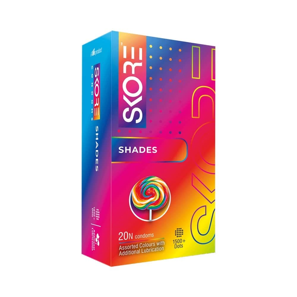 Skore Shades Condoms - 20N - Sexual Wellness | Buy online on ZillyBuy