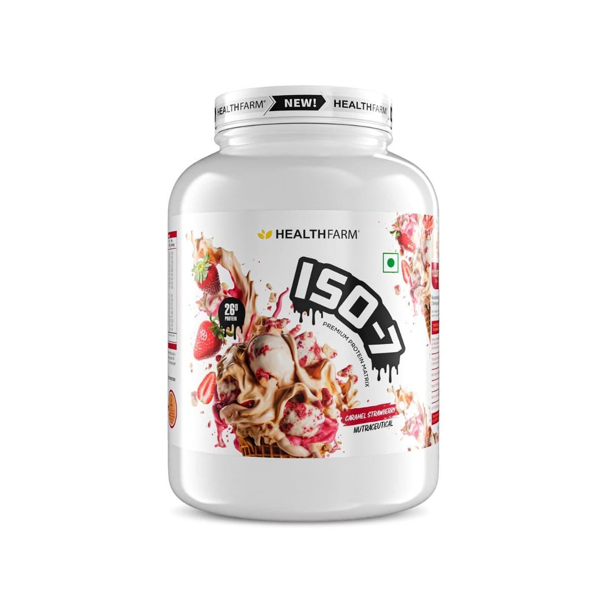 HEALTHFARM ISO 7 Premium Protein Matrix 4.4 lbs (CARAMEL STRAWBERRY) - Nutrition and Fitness Supplements | Buy online on ZillyBuy
