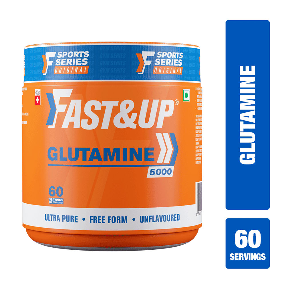 Fast&Up Glutamine (Unflavoured, 2 Month Supply) L-Glutamine For Muscle Building & Performance | Post Workout Recovery & Muscle Growth (300g powder) - Nutrition and Fitness Supplements | Buy online on ZillyBuy