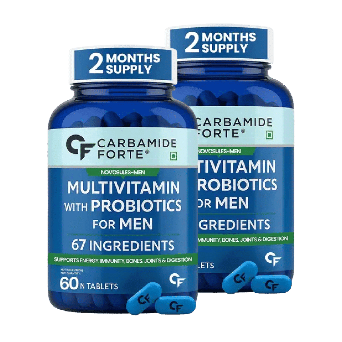 Carbamide Forte Multivitamin for Men for Immunity & Energy with 67 Ingredients | Multi Vitamins, Minerals, Probiotics, Superfoods, Fruits & Vegetable Blend Carbamide Forte Multivitamin Men for Immunity & Energy with 67 Ingredients, Minerals, Probiotics,  - Nutrition and Fitness Supplements | Buy online on ZillyBuy