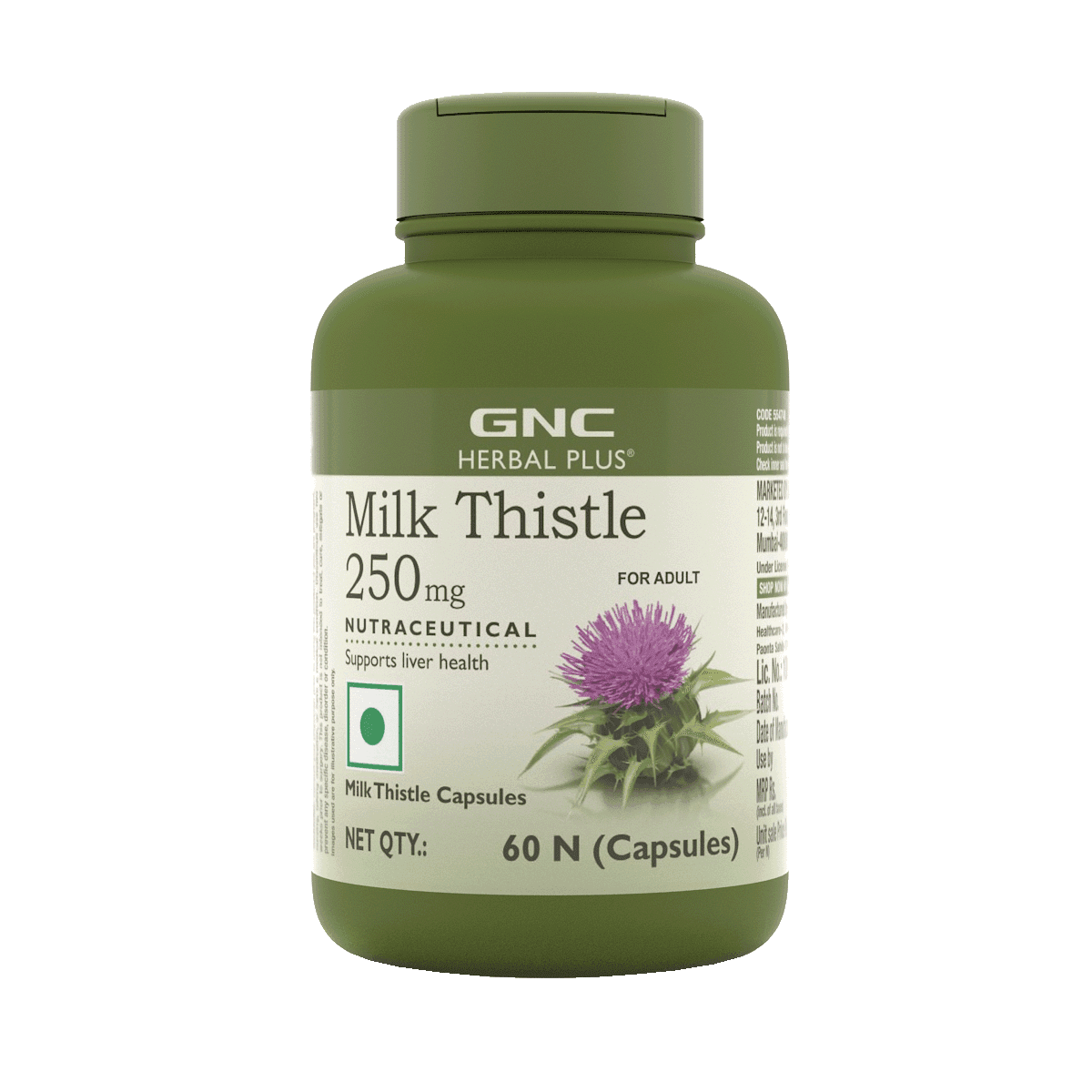 GNC Herbal Plus Milk Thistle | Removes Liver Toxins | Protects Liver Health | Detox Supplement for Men & Women | Promotes Proper Fat Digestion | Formulated in USA | 250mg Per Serving GNC Herbal Plus Milk Thistle | Removes Liver Toxins | Protects Liver He