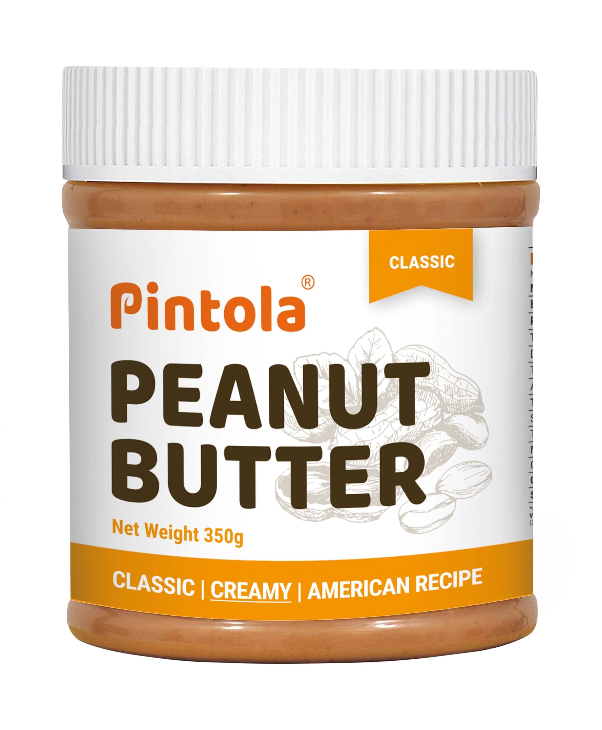 Pintola Classic Peanut Butter Made With Finest Grade Peanut Butter | Source of High Protein | Non GMO, Naturally Gluten Free, Zero Cholesterol | Creamy Pintola Classic Peanut Butter Made With Finest Grade Peanut Butter | Source of High Protein | Non GMO,