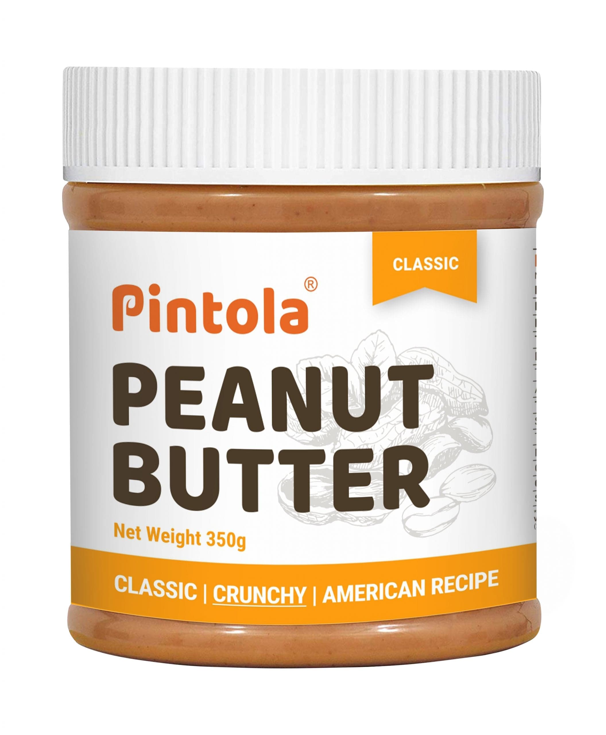 Pintola Classic Peanut Butter Made With Finest Grade Peanut Butter | Source of High Protein | Non GMO, Naturally Gluten Free, Zero Cholesterol | Crunchy Pintola Classic Peanut Butter Made With Finest Grade Peanut Butter | Source of High Protein | Non GMO