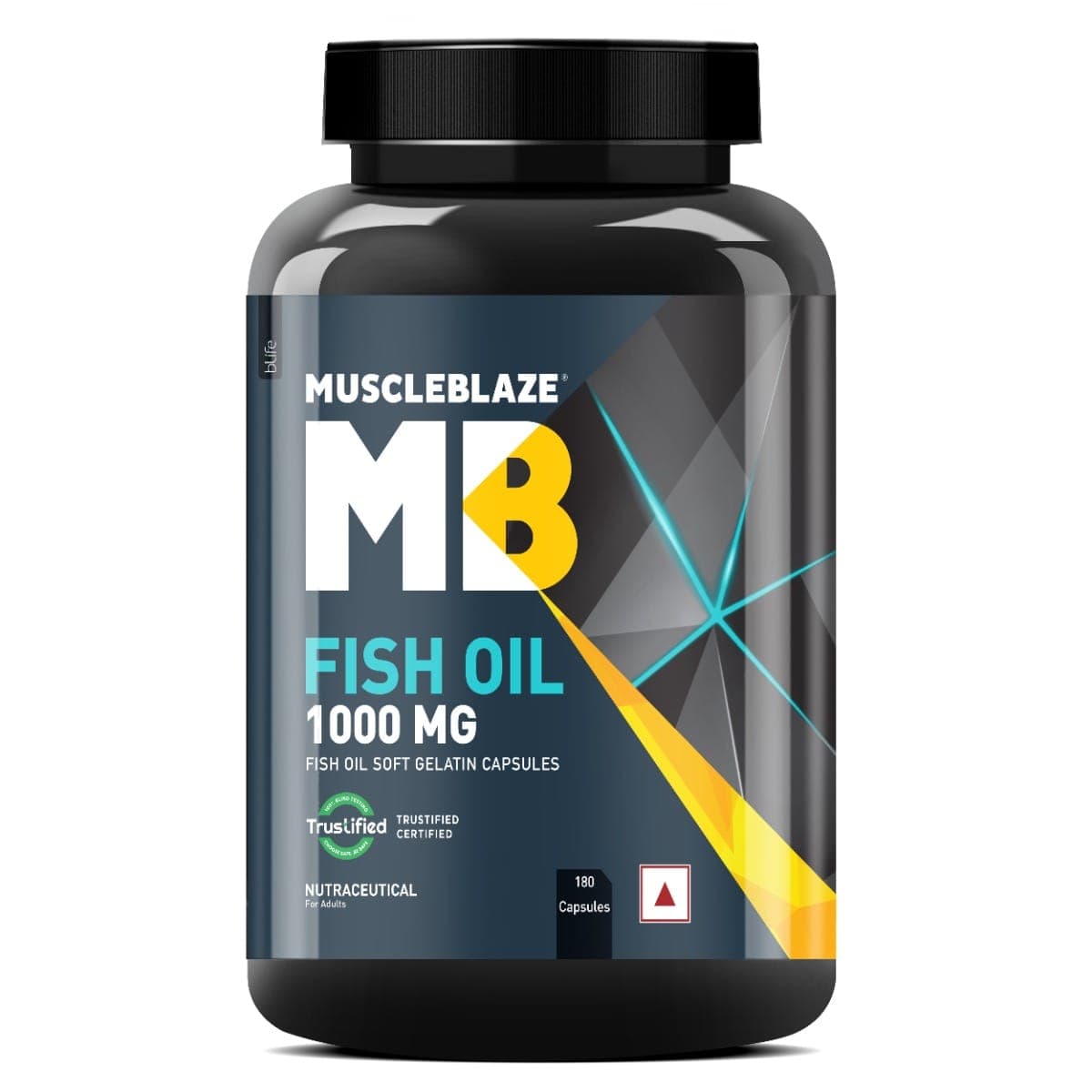 MuscleBlaze Omega 3 Fish Oil (180 Capsules) | Trustified Certified for Accuracy & Purity | 1000mg Omega 3 with 180mg EPA & 120mg DHA - Nutrition and Fitness Supplements | Buy online on ZillyBuy