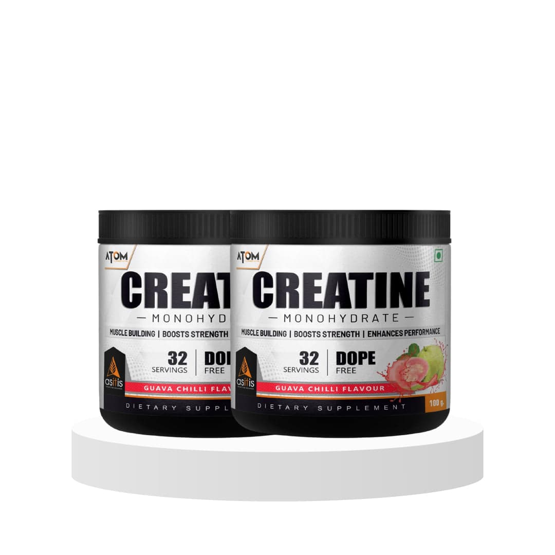 AS-IT-IS ATOM Creatine Monohydrate - 32 Servings Guava Chilli Flavour - 100g AS-IT-IS ATOM Creatine Monohydrate - 32 Servings | Dope Free | Enhances Performance | Promotes Muscle Gains | Guava Chilli Flavour - 100g - Nutrition and Fitness Supplements | Buy online on ZillyBuy