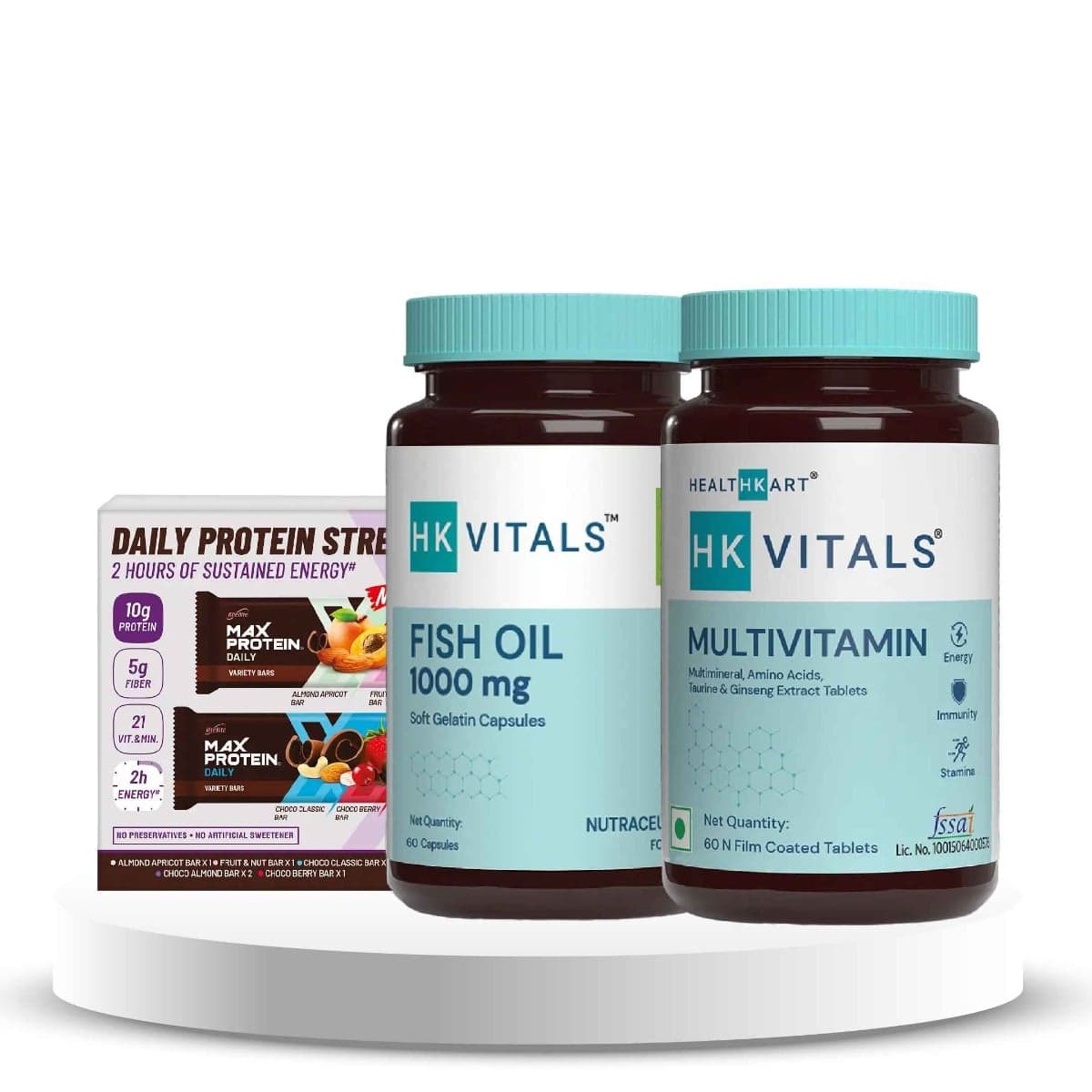 Mid-Life Daily Essentials for Him (Multivitamin+ Protein+ Fish Oil) - Nutrition and Fitness Supplements | Buy online on ZillyBuy