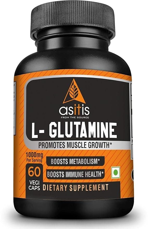 AS-IT-IS Nutrition L-Glutamine for Muscle Growth and Recovery (60 capsules) - Nutrition and Fitness Supplements | Buy online on ZillyBuy