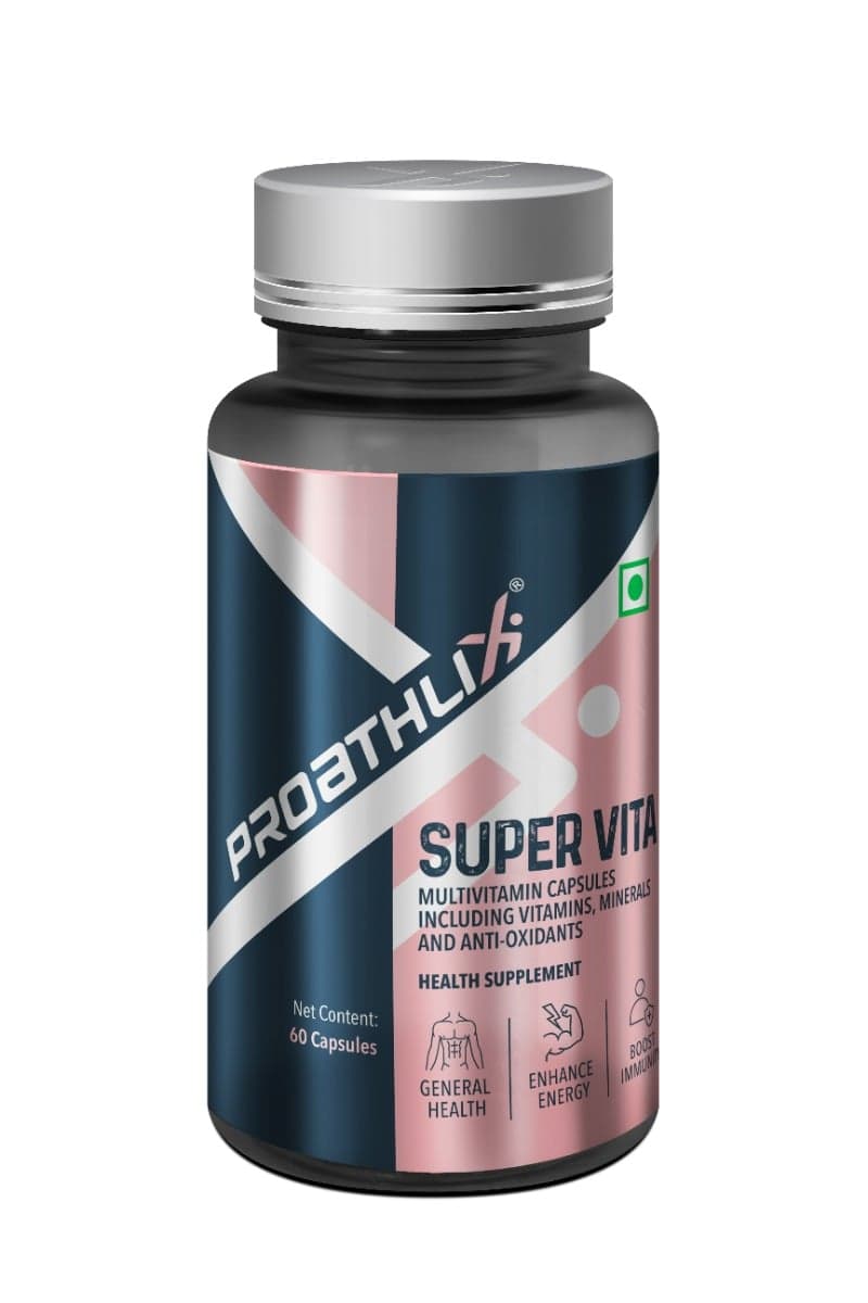 Proathlix Super Vita Multivitamin 60 Capsules - Nutrition and Fitness Supplements | Buy online on ZillyBuy