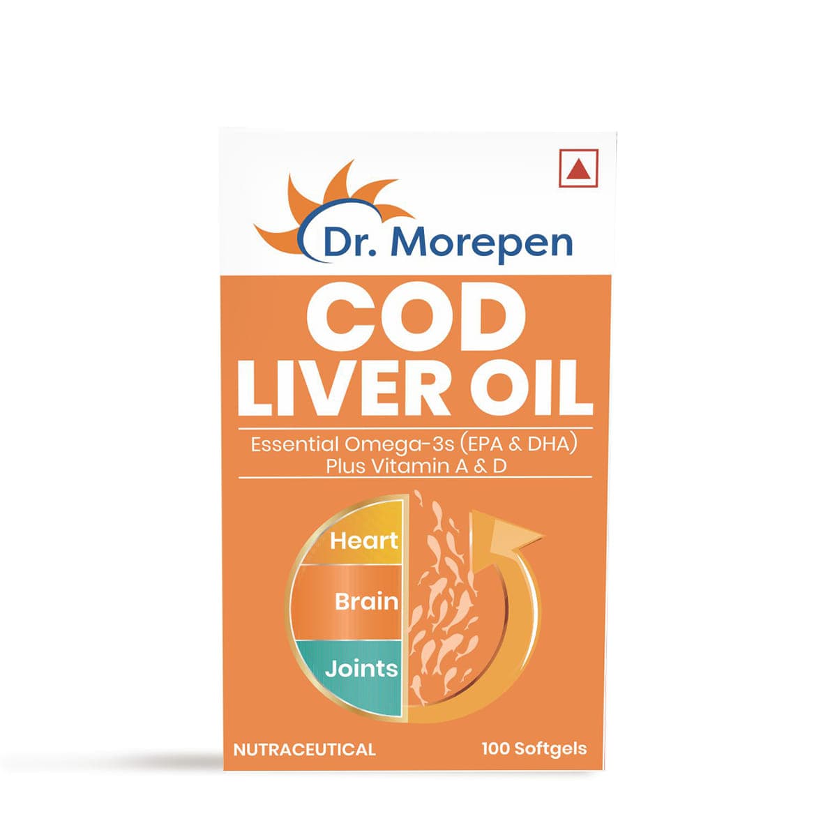 DR. Morepen COD Liver Oil Capsules With Natural Omega 3, Natural EPA & DHA |100 Softgels | Immune | Brain | Eyes | Joints & Muscles - Nutrition and Fitness Supplements | Buy online on ZillyBuy