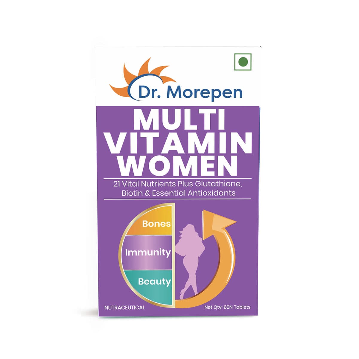 DR. MOREPEN Multivitamins for Women with Calcium & Herbal Extracts for Energy & Immunity Boost - 60 Veg Tablets - Nutrition and Fitness Supplements | Buy online on ZillyBuy