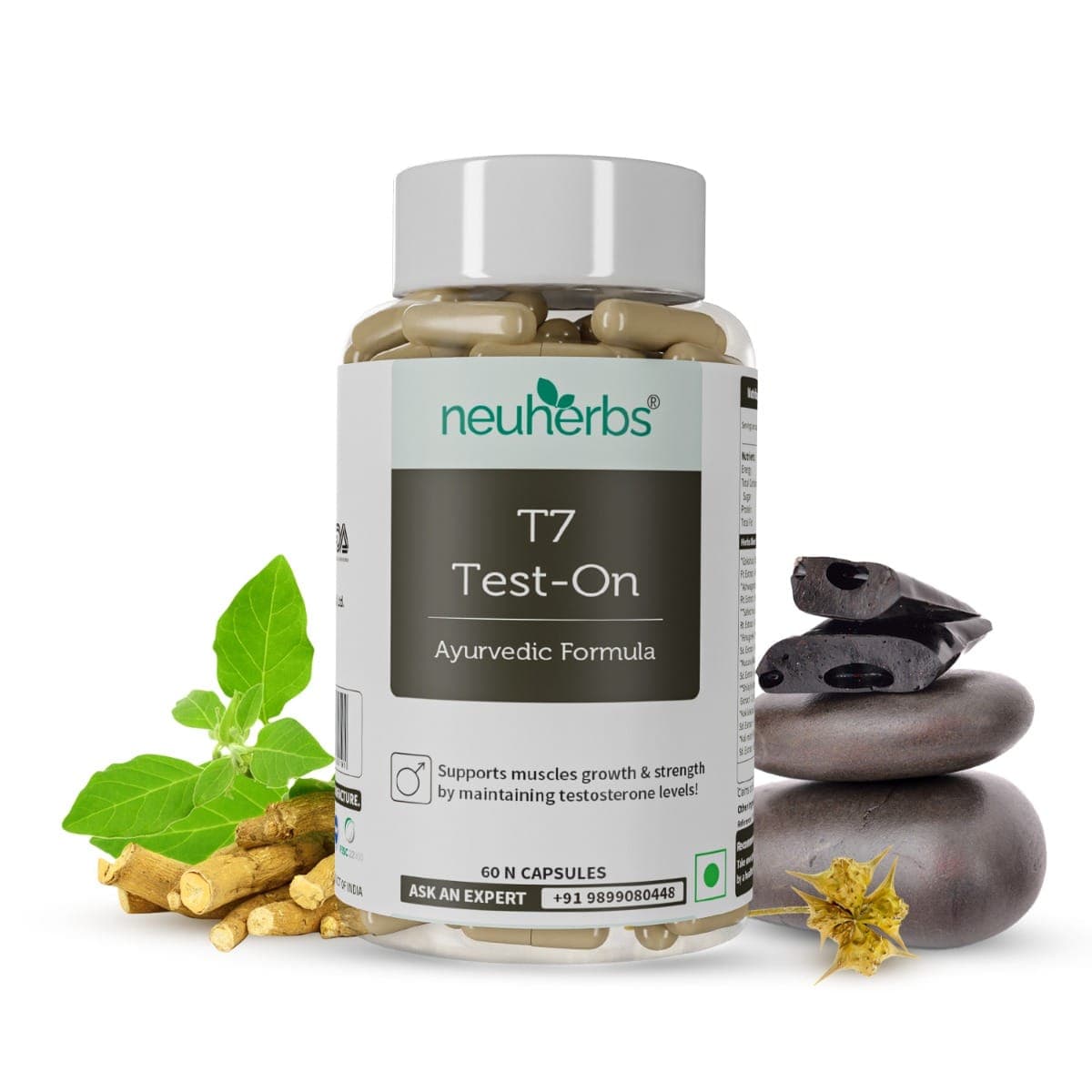Neuherbs T7 TEST -ON 60 capsules - Nutrition and Fitness Supplements | Buy online on ZillyBuy