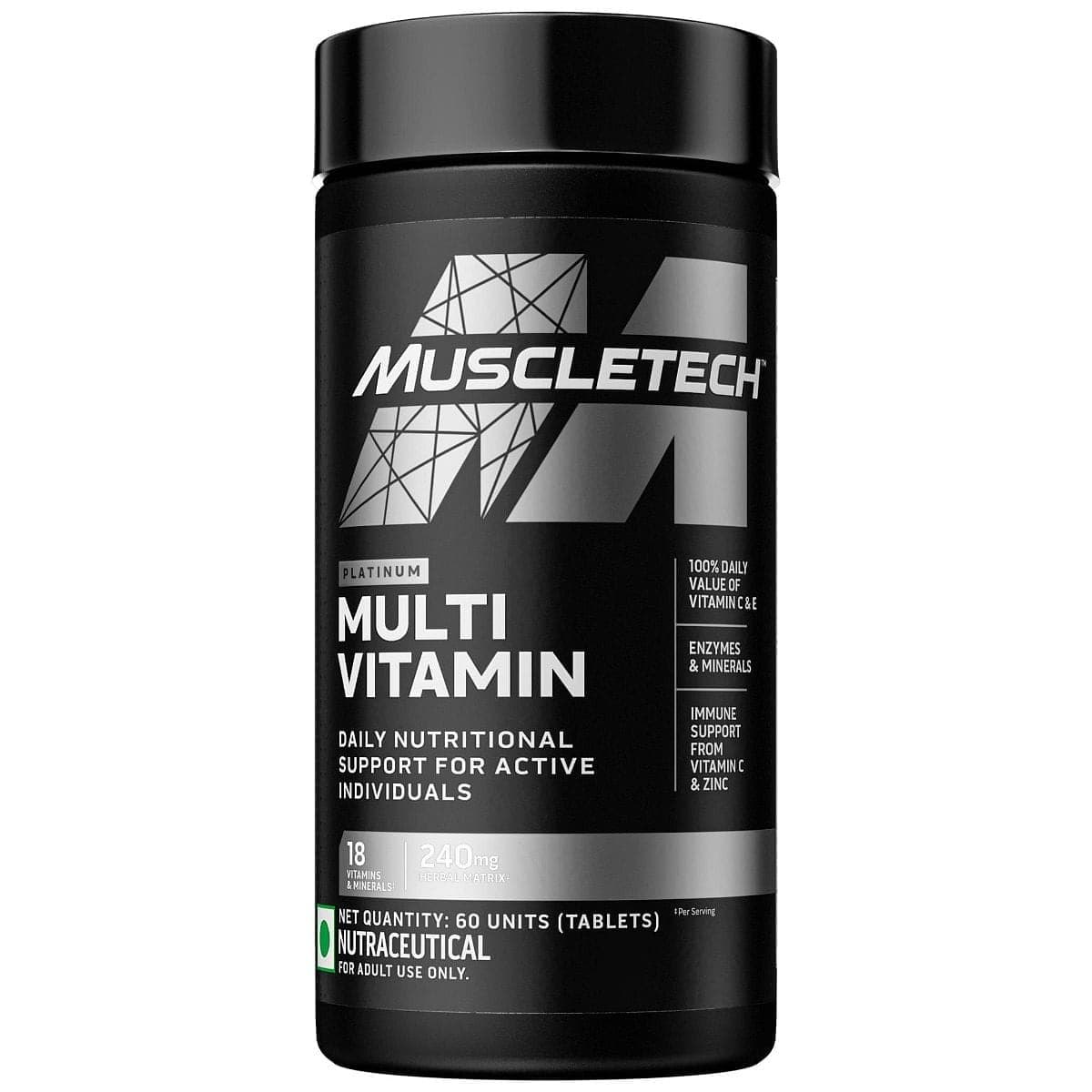 Muscletech Platinum Multivitamin Unflavoured 60 Units 180g Muscletech Platinum Multivitamin Unflavoured 60 Units 180g - UNFLAVOURED Pack of 2 - Nutrition and Fitness Supplements | Buy online on ZillyBuy