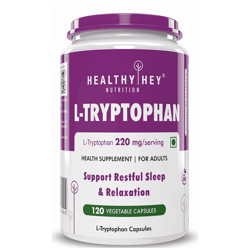 HealthyHey Nutrition L-Tryptophan - 120 Veg Capsules