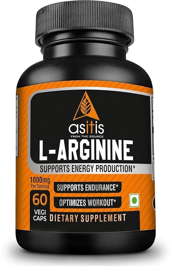 AS-IT-IS Nutrition L-Arginine 1000mg per serving, 30 servings | 60 Capsules| Supports Endurance & Optimizes Workouts | Zero Fillers | Lab-Tested - Nutrition and Fitness Supplements | Buy online on ZillyBuy