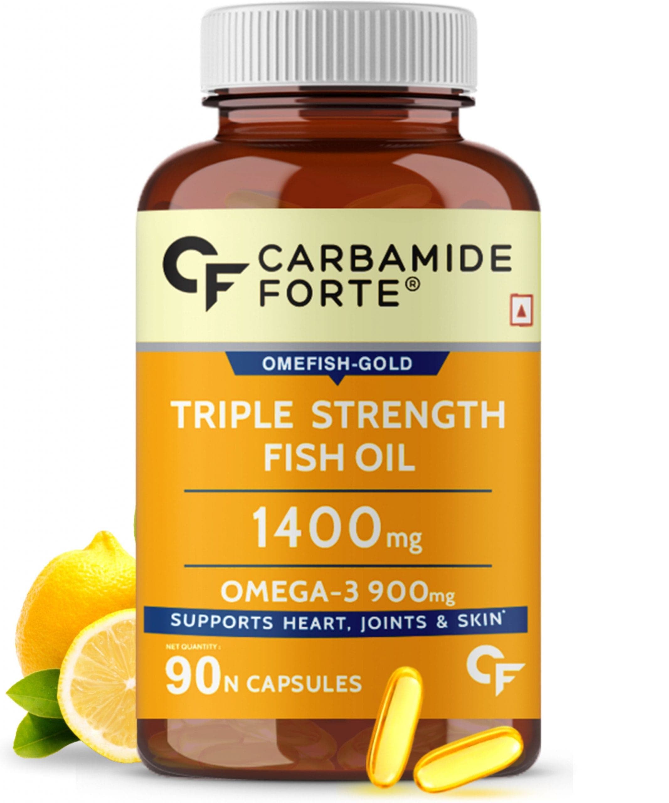 Carbamide Forte Triple Strength Fish Oil 1400mg with Omega 3 900mg for Men & Women Carbamide Forte Triple Strength Fish Oil + Omega 900mg | 90 Capsules | Heart | Joints | Skin | Men & Women - Nutrition and Fitness Supplements | Buy online on ZillyBuy