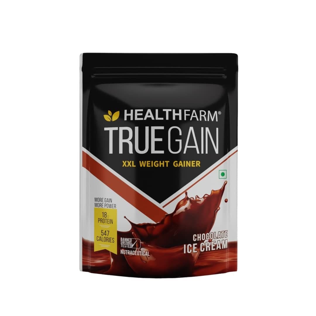 Healthfarm XXL Mass Building Weight Gainer, Muscle Mass Gains, w/18g Protein,2.25 g Creatine, High Calories,Chocolate Ice Cream Healthfarm XXL Mass Building Weight Gainer, Muscle Mass Gains, w/18g Protein,2.25 g Creatine, High Calories,Chocolate Ice Crea - Nutrition and Fitness Supplements | Buy online on ZillyBuy