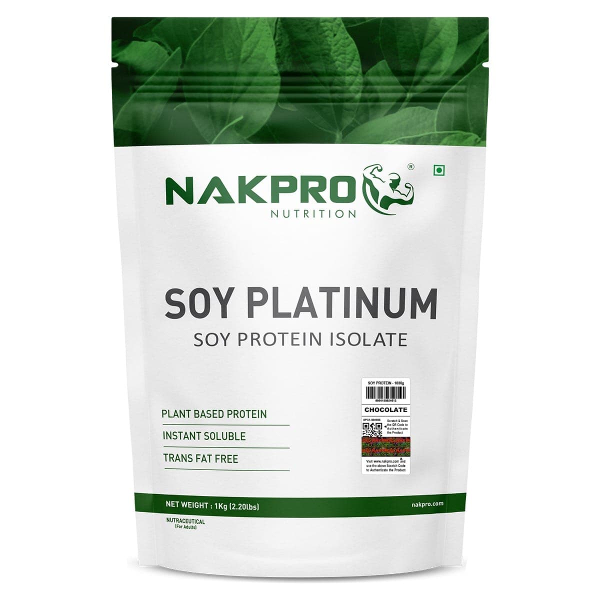 NAKPROSoy Protein Isolate, Chocolate - 1kg | 25.3g Protein | Plant Protein Powder | Easy To Digest | All Essential Amino Acids for Muscle Support and Recovery - Nutrition and Fitness Supplements | Buy online on ZillyBuy