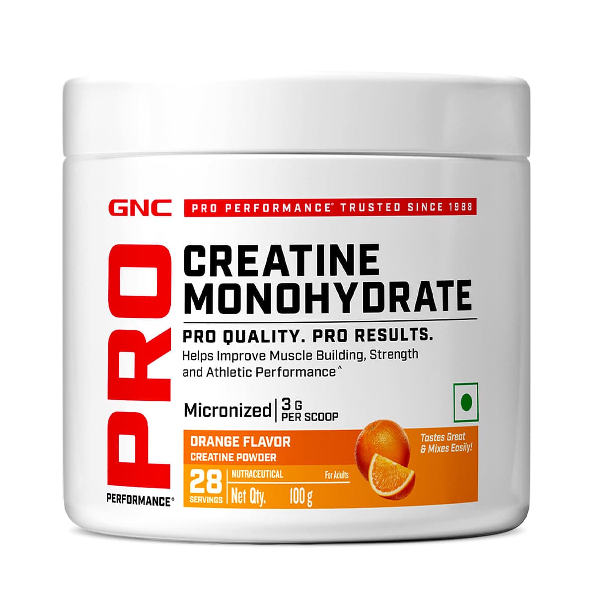 GNC Pro Performance Pure Micronized Creatine Monohydrate | Instantized | Fuels Muscles | Increase Muscle Mass | Rapid Absorption | Lab Tested | Boosts Athletic Performance | Imported GNC PRO PERFORMANCE CREATINE MONOHYDRATE 250GM | 80 SERVINGS | UNFLAVOU