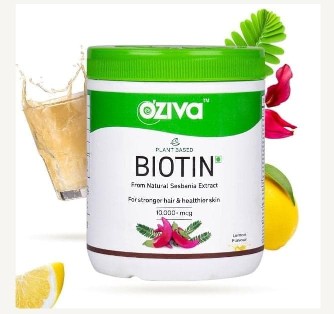 OZiva Plant Based Biotin for Improved Hair Thickness, 100% Natural, Clinically Proven,(Lemon, Sesbania) OZiva Plant Based Biotin for Improved Hair Thickness, 100% Natural, Clinically Proven,(Lemon, Sesbania) (3 x 125 g)