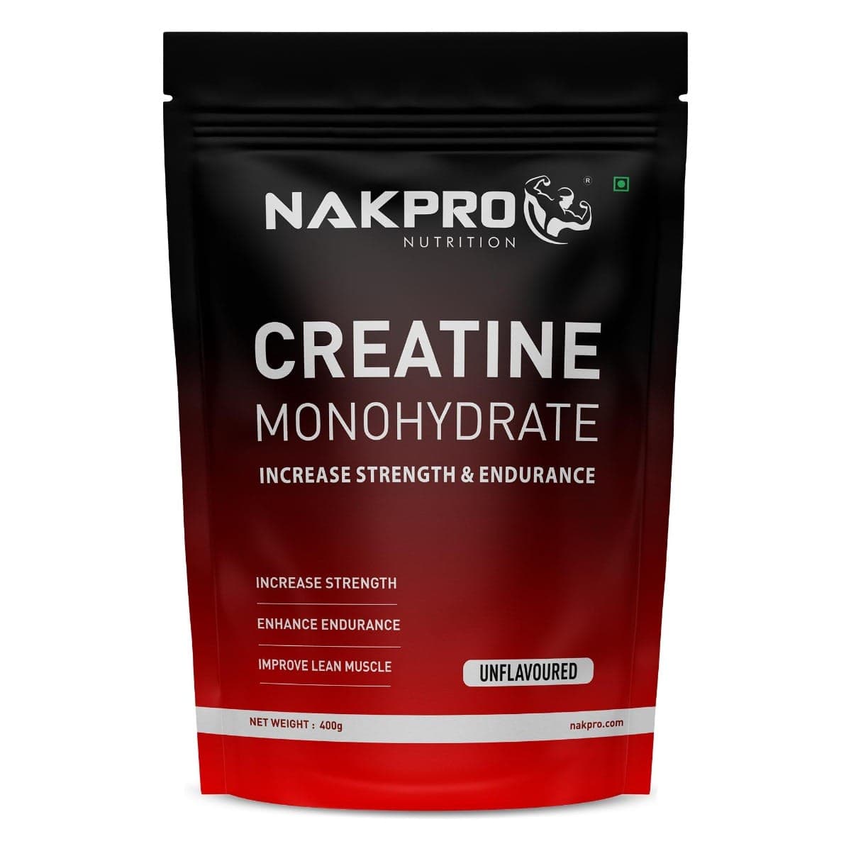 NAKPRO Micronised Creatine Monohydrate Powder (400g, Unflavoured) | 3g Creatine/Serving | Trustified Certified for Accuracy & Purity | Rapid Absorption Pre/Post Workout Supplement for Muscle Repair & Recovery | Supports Athletic Performance - Nutrition and Fitness Supplements | Buy online on ZillyBuy