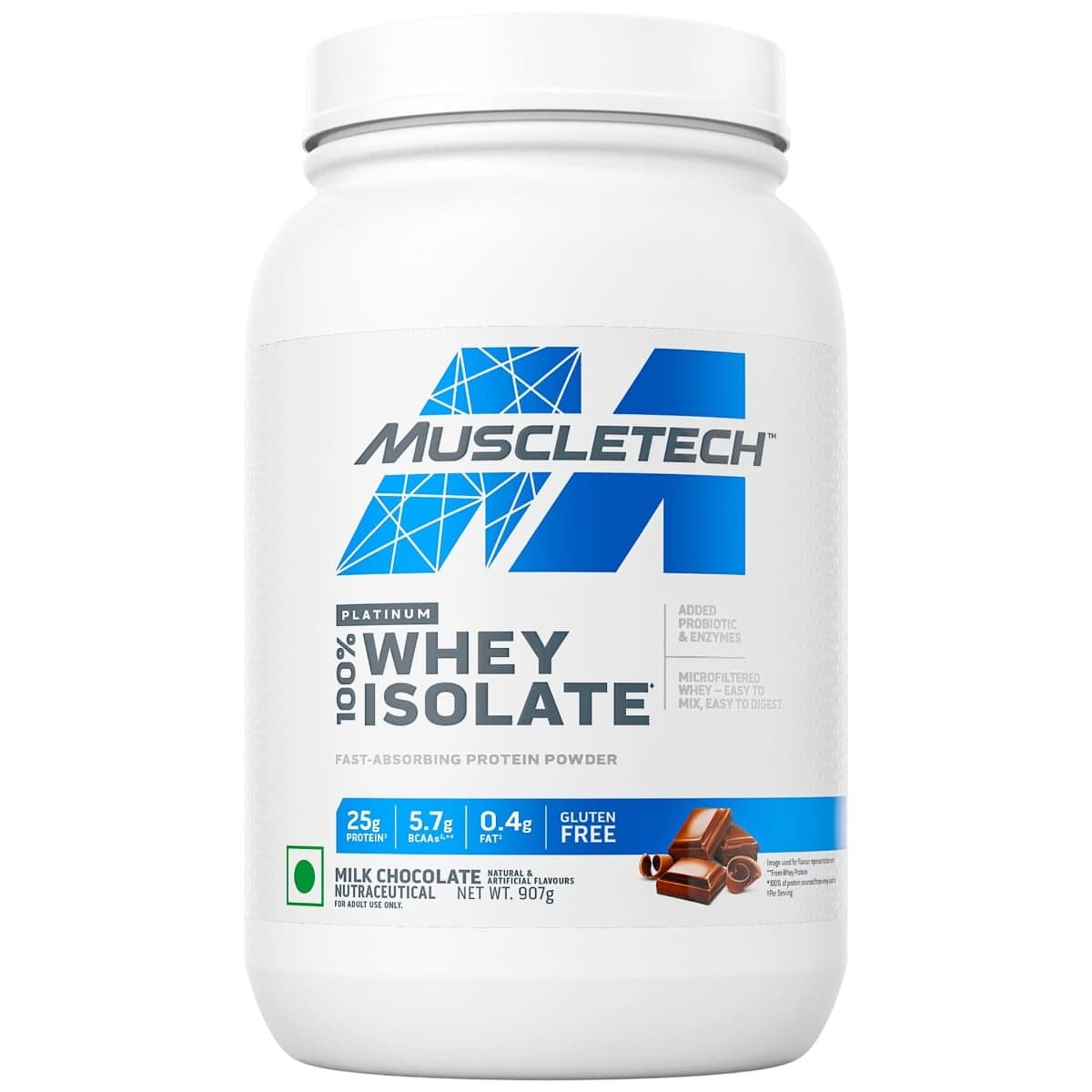 Muscletech Platinum 100% Whey Isolate, Milk Chocolate Muscletech Platinum 100% Whey Isolate, Milk Chocolate, 2kg - Milk Chocolate - Nutrition and Fitness Supplements | Buy online on ZillyBuy
