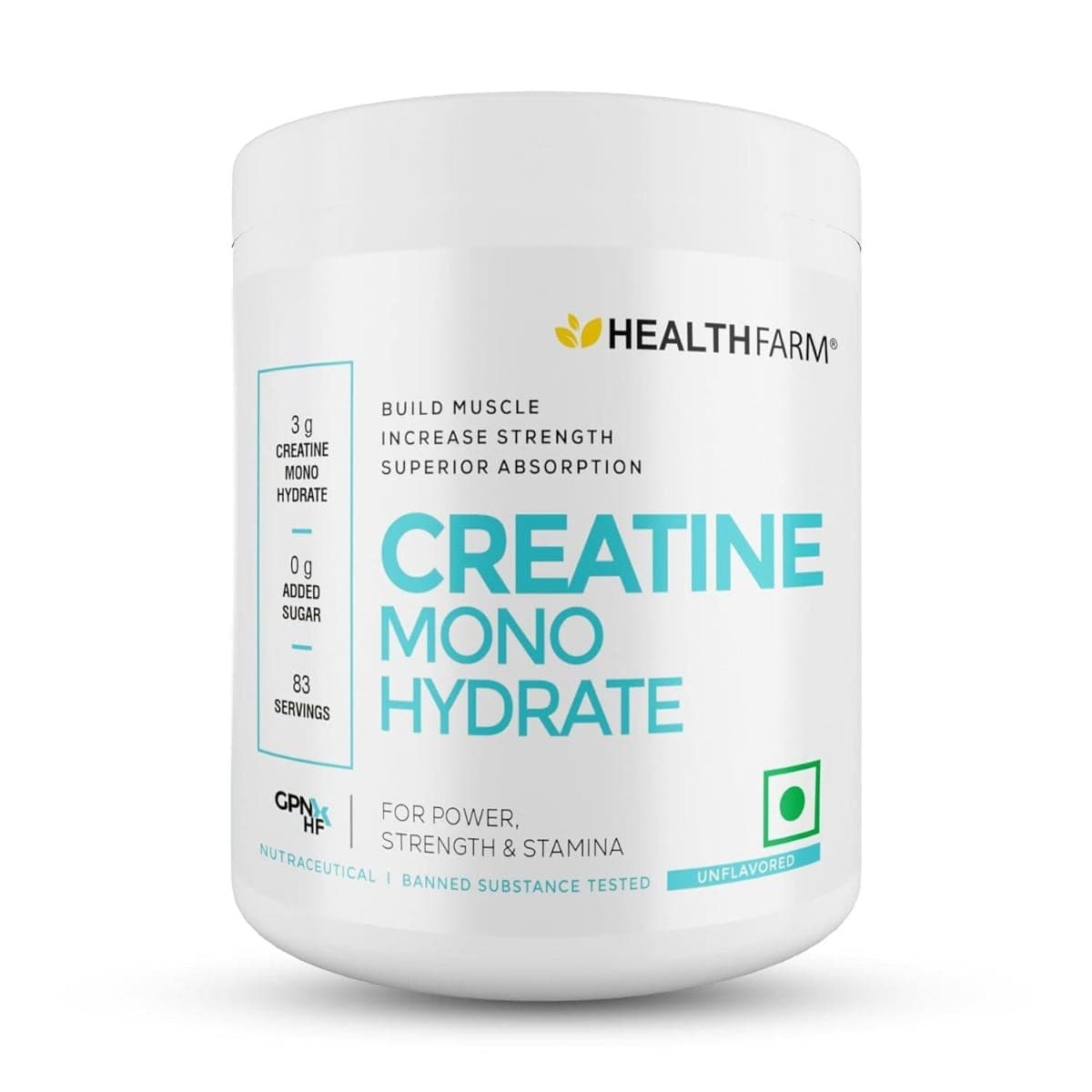Healthfarm Creatine Monohydrate Powder - 3g of Micronized Creatine Powder per Serving - (250 GM) - Nutrition and Fitness Supplements | Buy online on ZillyBuy