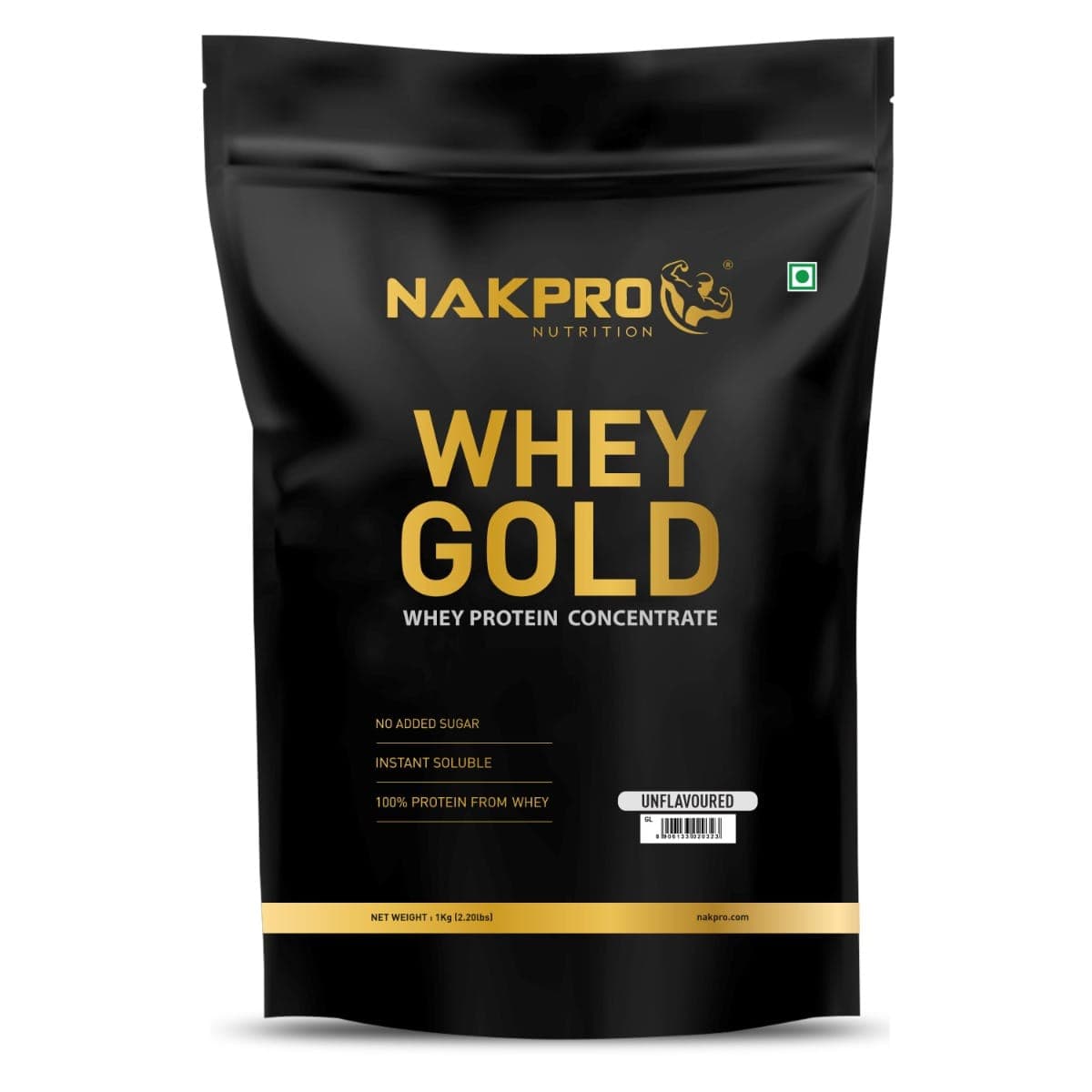 NAKPRO Gold Whey Protein Concentrate 80%, Unflavoured | 28g Protein, 6.2g BCAA | Trustified Certified 100% Authentic Supplement Powder & No Adulteration | Fast Absorbing Whey Protein Powder NAKPRO Gold Whey Protein Concentrate 80%, 2kg Unflavoured | 28g - Nutrition and Fitness Supplements | Buy online on ZillyBuy