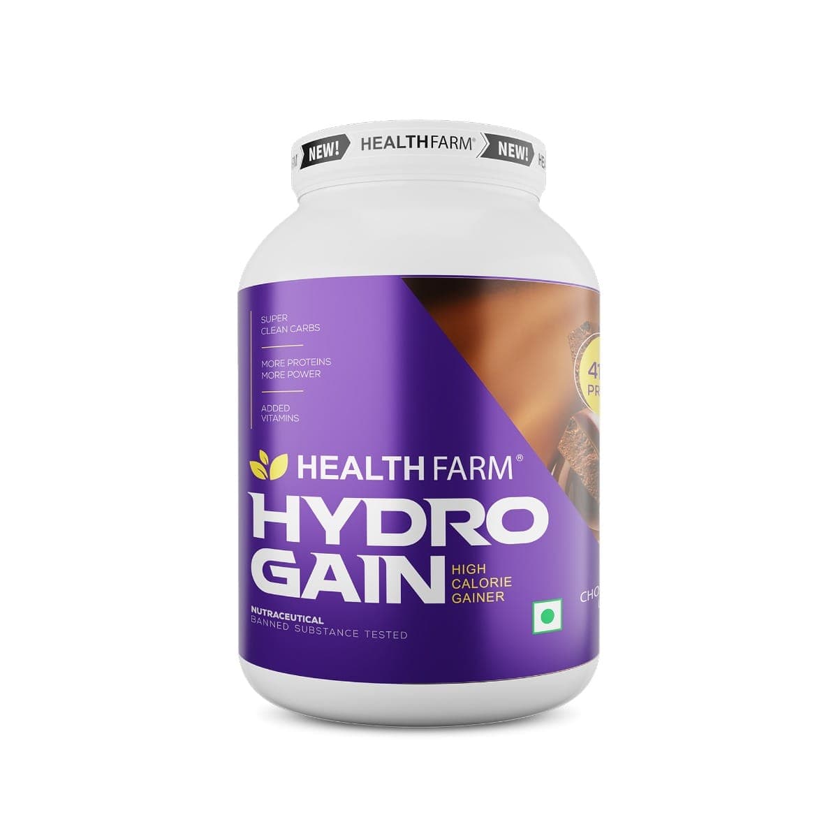 Healthfarm Hydro Gain Mass Gainer Protein Powder 3kg | 24 Serving | 85g Protein | Chocolate Gateau - Nutrition and Fitness Supplements | Buy online on ZillyBuy