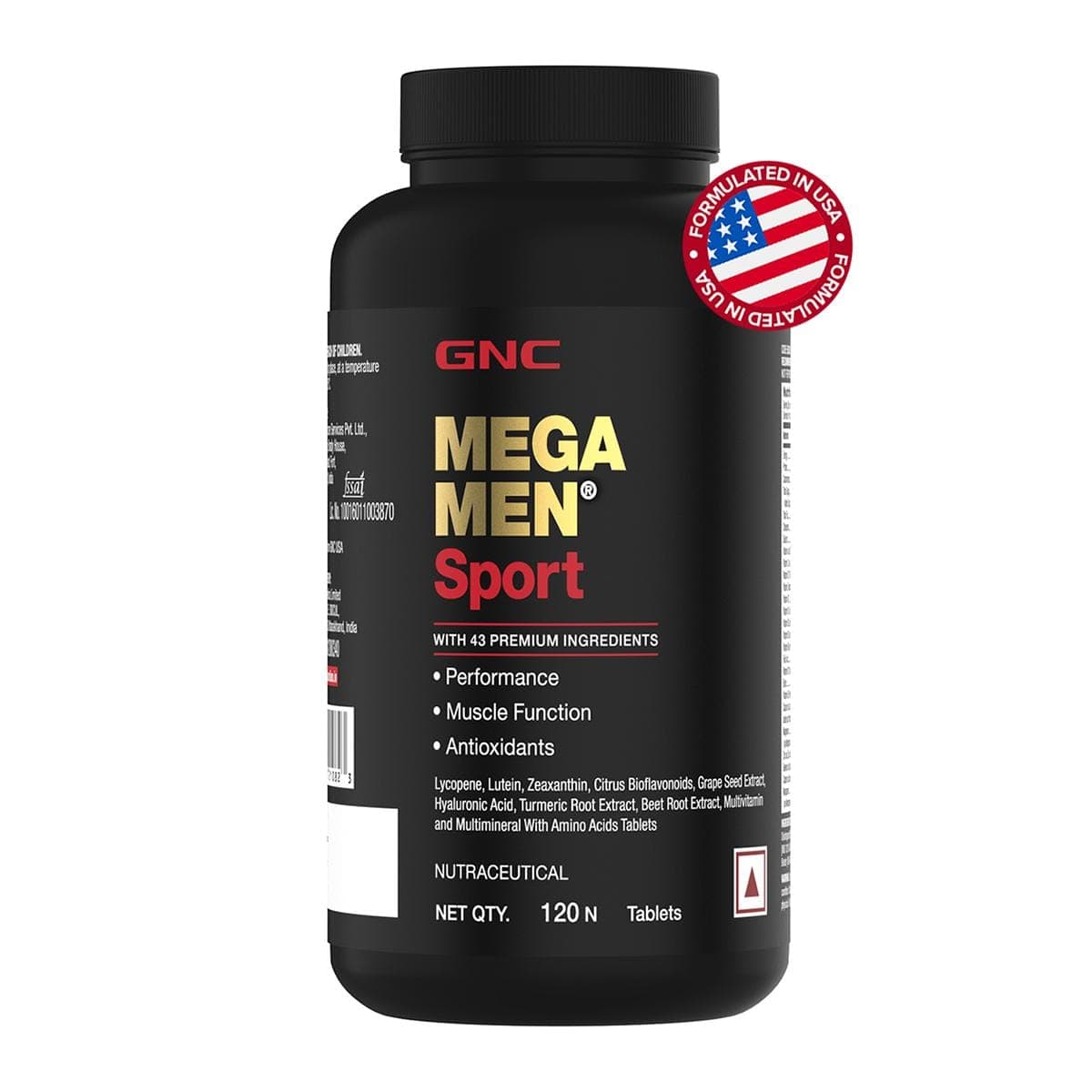 GNC Mega Men Sport Multivitamin for Men | Boosts Muscle Performance | Antioxidant Rich | Supports Prostate Health | Protects Heart & Vision | Formulated In USA | 43 Premium Ingredients | 120 Tablets