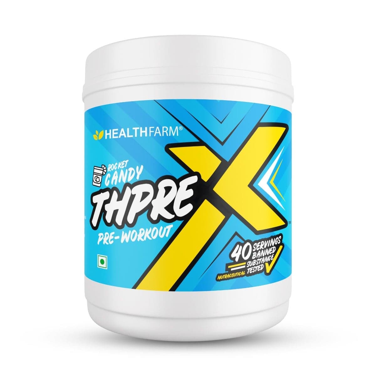 Healthfarm Thpre X Pre Workout Powder| Sports Nutrition Supplement for Men & Women - For Working Out, Hydration, Mental Focus & Energy - 40 Servings(rocket candy) - Nutrition and Fitness Supplements | Buy online on ZillyBuy