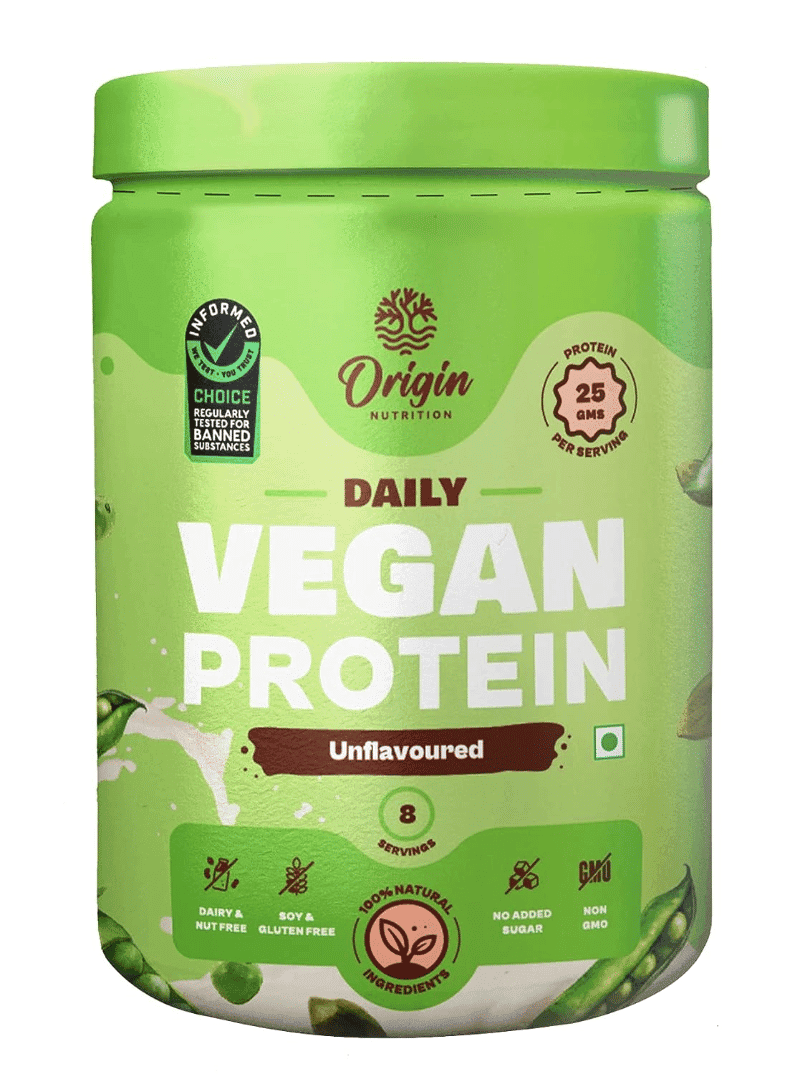 Origin Nutrition 100% Vegan Plant Protein Powder Unflavoured with 25g Protein per serving Origin Nutrition Plant Protein Powder Unflavoured with 25g Protein per serving, 1kg - Nutrition and Fitness Supplements | Buy online on ZillyBuy