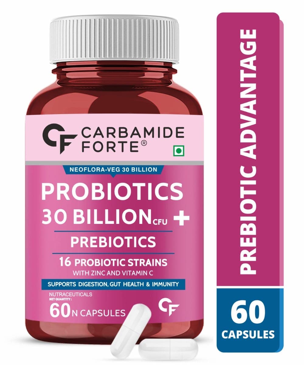 Carbamide Forte Probiotics Supplement 30 Billion for Women & Men Carbamide Forte Probiotics Supplement 30 Billion for Women & Men - 60 Veg Capsules- 16 probiotic strains with zinc and vitamin c - Nutrition and Fitness Supplements | Buy online on ZillyBuy
