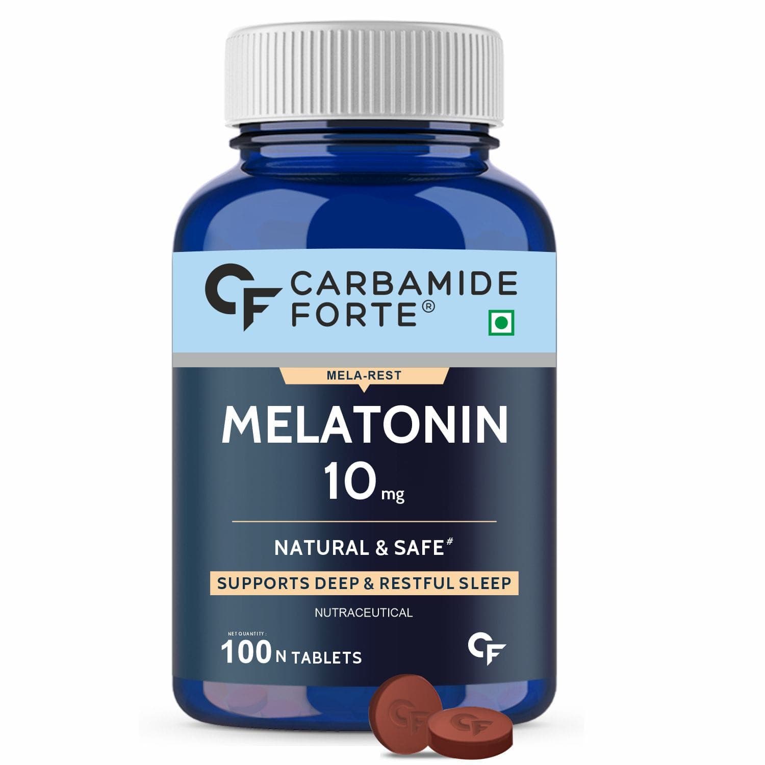 Carbamide Forte Melatonin 10mg Sleeping Aid Pills | Sleep Supplement Carbamide Forte Melatonin 10mg Sleeping Aid Pills | Sleep Supplement - 100 Veg Tablets - Supports Deep & restful sleep Pack of 2
