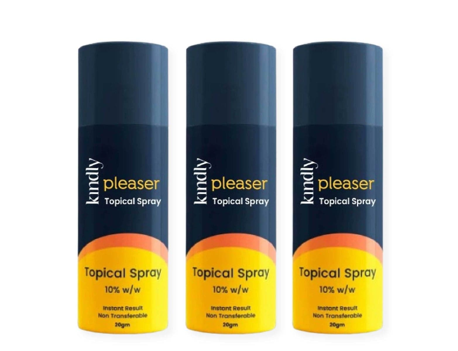 Kindly Health Pleaser Topical Spray | Non-Transferrable Spray For Men | 60 g | Pack of 3 - Sexual Wellness | Buy online on ZillyBuy