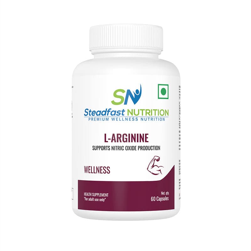 Steadfast Nutrition L- Arginine — 60 Vegetarian Capsules|L-Arginine: 500mg Pre- Workout Supplement|Boosts Nitric Oxide Production,Increases Energy Production,For Men & Women| Lab- Tested| - Nutrition and Fitness Supplements | Buy online on ZillyBuy