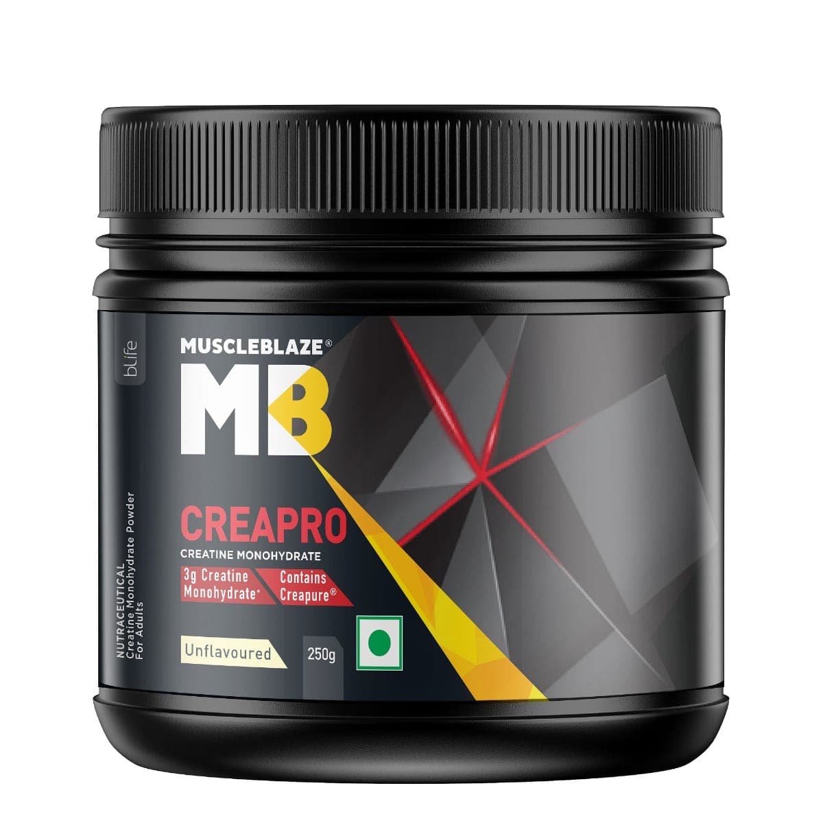 MuscleBlaze CreaPRO Creatine with Creapure®️ Powder from Germany, Pack of 250 gms, Unflavoured